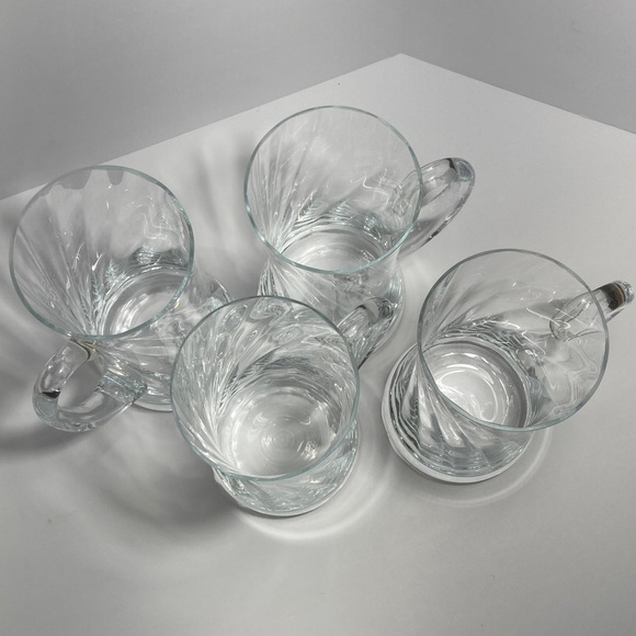 Crystal Beer Mugs Glasses vintage set of 4 - Picture 8 of 10